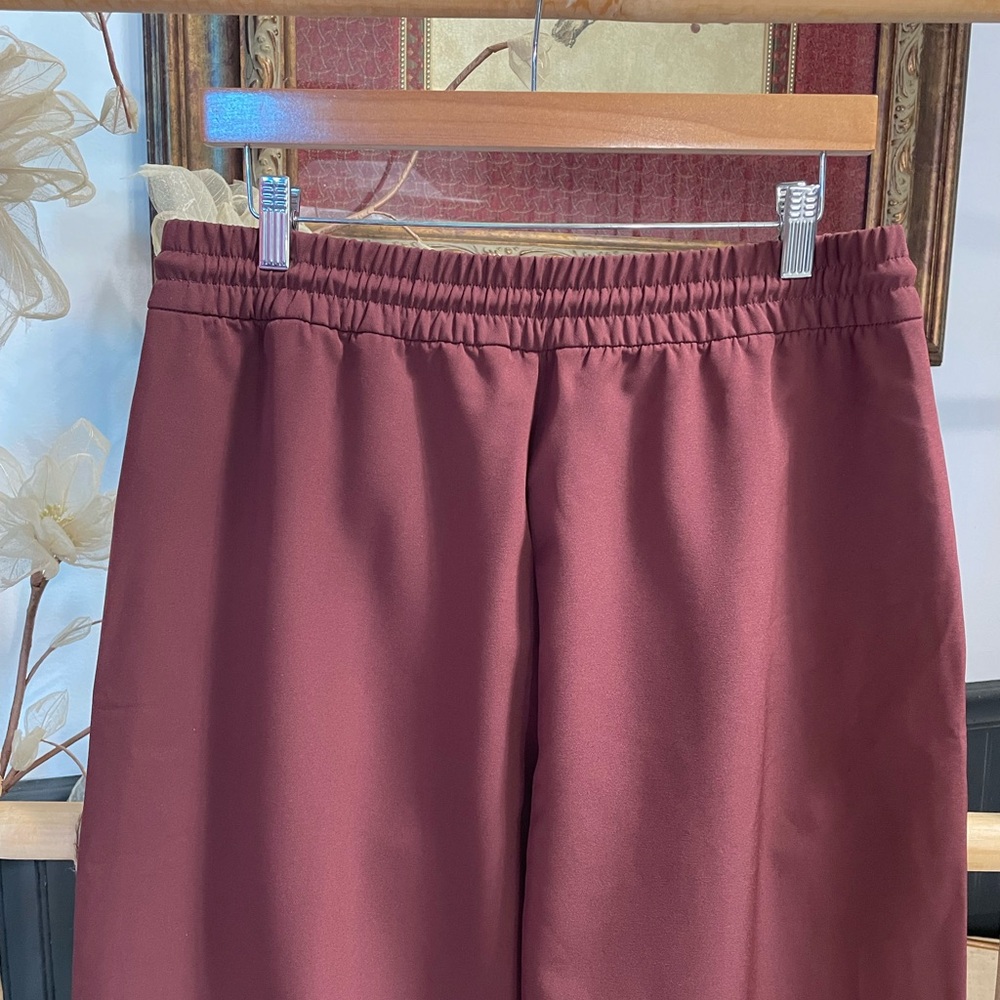 Athleta Endeavor High Rise Relaxed Pant Cherrywood Wide Leg - Sz Med ๐๐ - Picture 7 of 14